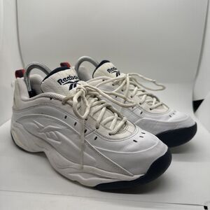 Rare Reebok DMX Dura Court White Navy Mens Size 8 1/2 Shoes Sneakers 6-52718